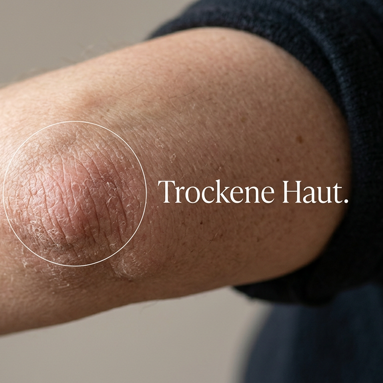 Trockene Ellbogen gehören zu den Hautstellen, an denen raue und beanspruchte Haut besonders schnell sichtbar wird.